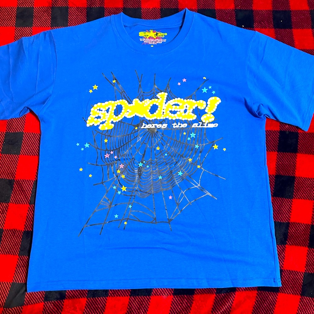 Blue Spider Web T-Shirt